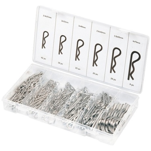 Набор шплинтов Сибртех S головки с фиксацией 150 предметов 47605 Набор шплинтов Сибртех S головки с фиксацией 150 предметов 47605