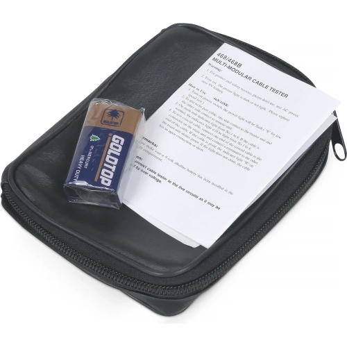 Тестер Cabeus для витой пары, коаксиала, телефона (кож.зам.чехол) CT-BNC-RJ45 фото 4