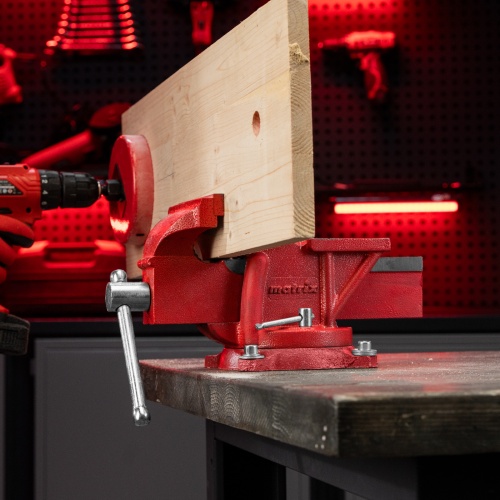 Тиски слесарные, 125 мм, поворотные, с наковальней Matrix фото 29