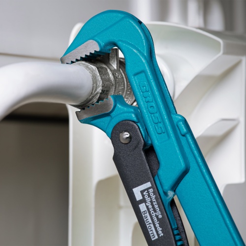 Ключ трубный рычажный 3/4, №0, цельнокованый, CrV, тип "L" Gross фото 8