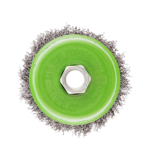 Щетка для УШМ, 75 мм, М14, "чашка", витая проволока 0.3 мм Сибртех фото 3