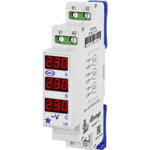 Цифровой вольтметр Меандр ВР-М03 AC50-450В УХЛ4 A8302-19912141 Цифровой вольтметр Меандр ВР-М03 AC50-450В УХЛ4 A8302-19912141