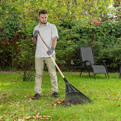 Грабли веерные пластиковые, 600 мм, 24 плоских зуба, без черенка, Сибртех фото 6