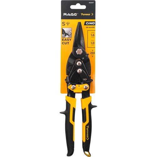 Ножницы по металлу RAGE Furious двухшарнирные CrMo 250 мм 850007 фото 8 Ножницы по металлу RAGE Furious двухшарнирные CrMo 250 мм 850007 фото 8