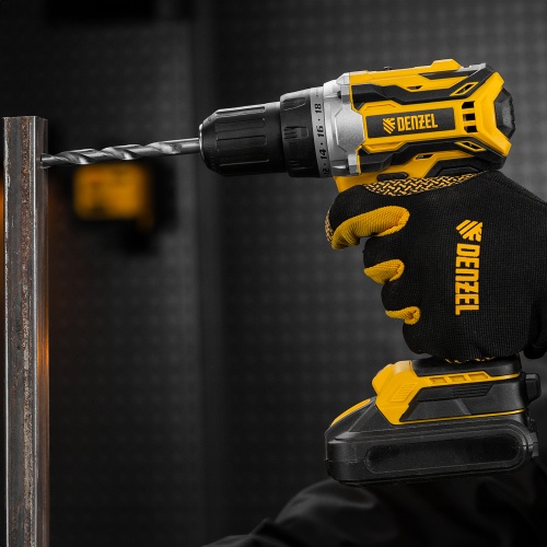 Дрель-шуруповерт аккумуляторная, бесщет. BLDL-18-0 Li-Ion, 18 В Denzel фото 16