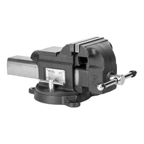 Тиски слесарные BVH-125, 125 мм, поворотные, стальная направляющая, с наковальней //Denzel фото 28