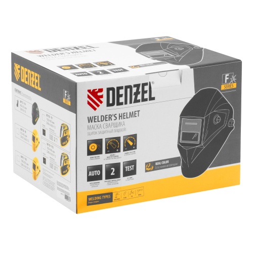 Щиток защитный лицевой (маска сварщика) F4, см. окно 90х35, DIN4/9-13// Denzel фото 13