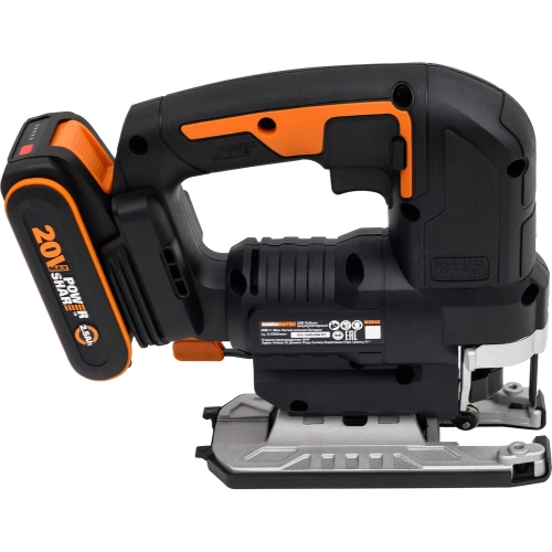 Аккумуляторный бесщеточный лобзик WORX 20 В, 2.5 Ачх1, ЗУ 2 А, кейс WORX WX542 фото 8