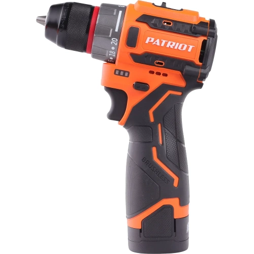 Аккумуляторная дрель-шуруповерт Patriot BR 467две АКБ Li-Ion, 16.8 В, 2,0 Ач, 70Нм, 2 скорости, кейс, бесщеточный ЭД 180201467 фото 4 Аккумуляторная дрель-шуруповерт Patriot BR 467две АКБ Li-Ion, 16.8 В, 2,0 Ач, 70Нм, 2 скорости, кейс, бесщеточный ЭД 180201467 фото 4