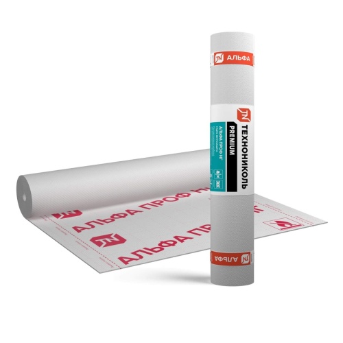 Мембрана гидроветрозащитная противопожарная ТЕХНОНИКОЛЬ Альфа Проф НГ, 200 г/м2, 1,3х55 м, 70 м2 Мембрана гидроветрозащитная противопожарная ТЕХНОНИКОЛЬ Альфа Проф НГ, 200 г/м2, 1,3х55 м, 70 м2