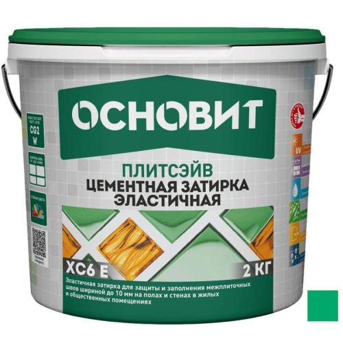 Затирка эластичная Основит Плитсэйв XC6 E нефритовая 054 2 кг Затирка эластичная Основит Плитсэйв XC6 E нефритовая 054 2 кг