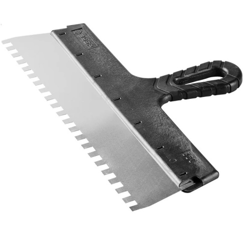 Шпатель зубчатый фасадный Зубр Мастер 10078-25-04 250 мм Шпатель зубчатый фасадный Зубр Мастер 10078-25-04 250 мм