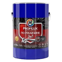 Грунт-эмаль Profilux по ржавчине 3 в 1 полуматовая чёрная 5 кг