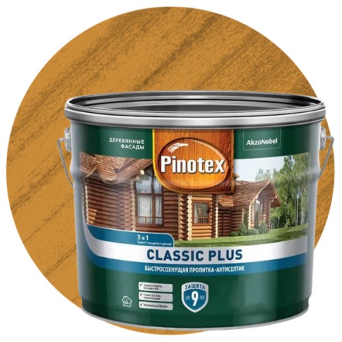 Пропитка для древесины 3 в 1 Pinotex Classic Plus 5479951 сосна 9 л