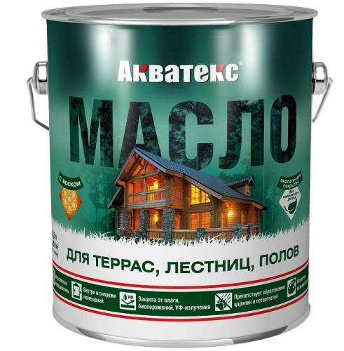 Масло алкидное для террас Акватекс бесцветное 2,5 л