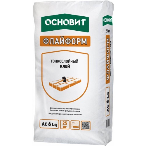 Клей для брусчатки и камня Основит Флайформ AC6 Lq тонкослойный 25 кг