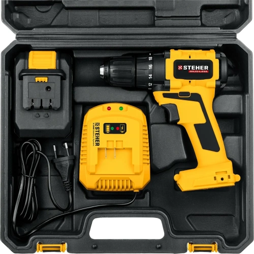 Бесщеточная дрель-шуруповерт STEHER CDB-200-1 фото 8