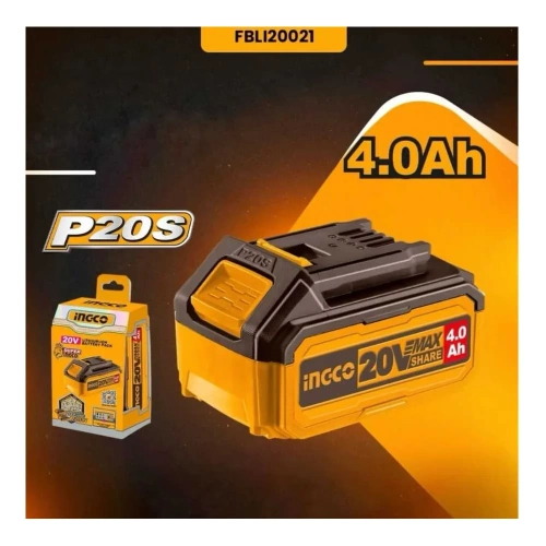 Аккумуляторная батарея INGCO SUPER INDUSTRIAL 20В/4.0Ач FBLI20021 фото 4 Аккумуляторная батарея INGCO SUPER INDUSTRIAL 20В/4.0Ач FBLI20021 фото 4