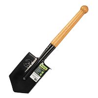 Лопата саперная, 150х180х510 мм, деревянный черенок, с зубьями, Сибртех