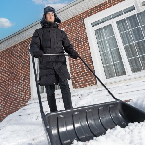 Движок для уборки снега пластиковый, 690х470х1420 мм, стальная рукоятка, Сибртех фото 7 Движок для уборки снега пластиковый, 690х470х1420 мм, стальная рукоятка, Сибртех фото 7