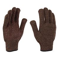 Перчатки трикотажные, верблюжья и овечья шерсть, ПВХ -гель Протектор Сибртех