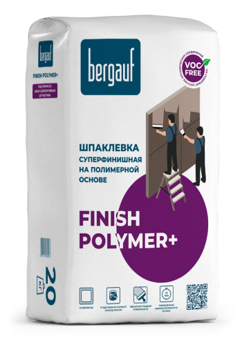 Шпатлевка полимерная Bergauf Finish Polymer+ 25 кг