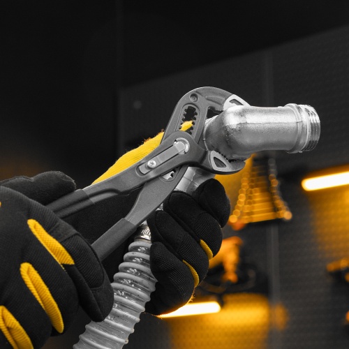 Клещи переставные, кнопочный механизм, обливные рукоятки, 250 мм Denzel фото 11