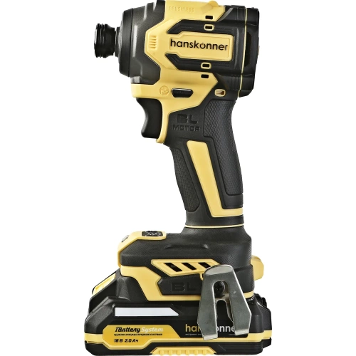Винтоверт Hanskonner удар б/щ, 18В,1BatterySystem, 280Нм,1/4",2x2Ач, кейс HCD20280BLWC фото 9