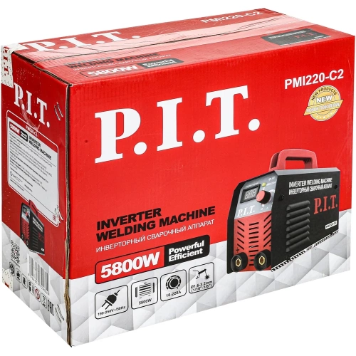Сварочный аппарат P.I.T. IGBT 5.8кВт, 220А, ПВ-30, ММА 1.6-3.2мм, 190-250В, гор. старт PMI220-C2 фото 7 Сварочный аппарат P.I.T. IGBT 5.8кВт, 220А, ПВ-30, ММА 1.6-3.2мм, 190-250В, гор. старт PMI220-C2 фото 7
