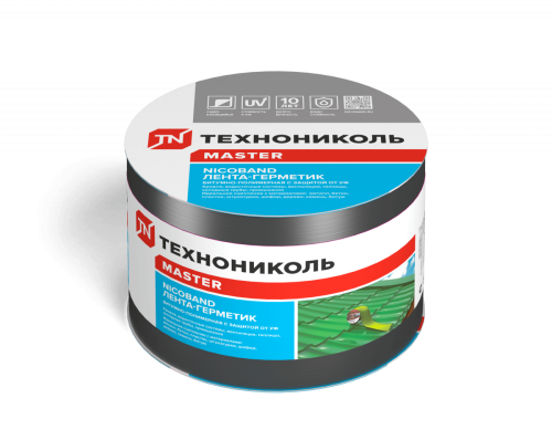 Лента самоклеящаяся Nicoband, 10 м х 10 см, темно-серый