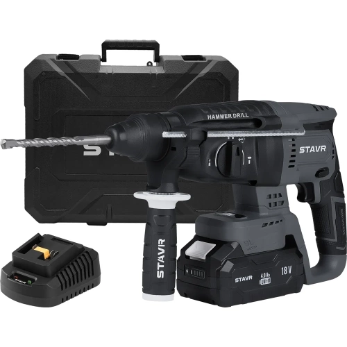 Перфоратор Ставр 18VUNI-M, SDS-PLUS, 26 мм (1х4.0 Ач, быстрое ЗУ, кейс) STAVR SBH 18BL-26-1K 9020300061