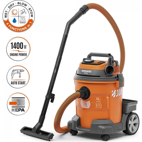 Пылесос универсальный c розеткой DAEWOO DAVC 2014S Пылесос универсальный c розеткой DAEWOO DAVC 2014S