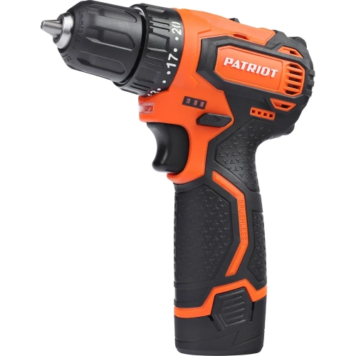 Дрель-шуруповерт аккумуляторная Patriot BR 368Li две АКБ Li Ion 12В 2 0 Ач 45Нм 2 скорости 180201368