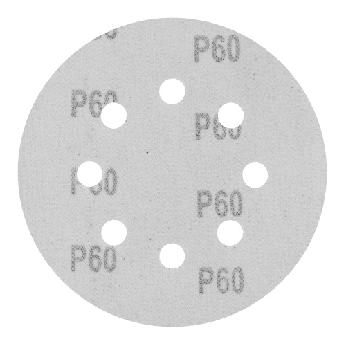 Круг абразивный на ворсовой подложке под "липучку", перфорированный, P 60, 125 мм, 5 шт Сибртех фото 2