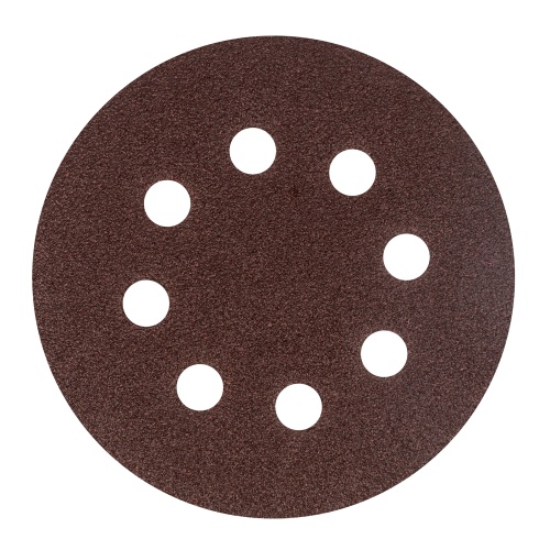 Круг абразивный на ворсовой подложке под "липучку", перфорированный, P 60, 125 мм, 5 шт Сибртех