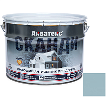 Антисептик акриловый кроющий для дерева Акватекс Сканди полуматовый Северное море 9 л