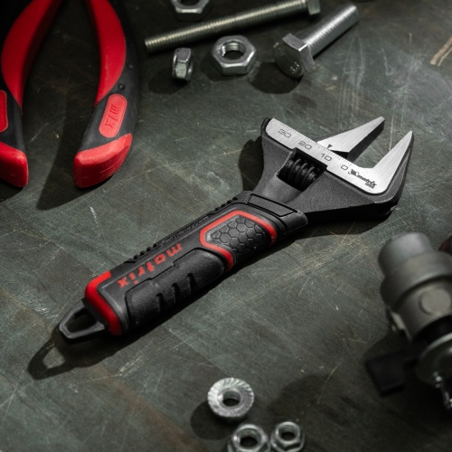 Ключ разводной, тонкие губки, фосфатированный, двухкомпонентная рукоятка, 150 мм, PRO Matrix фото 5