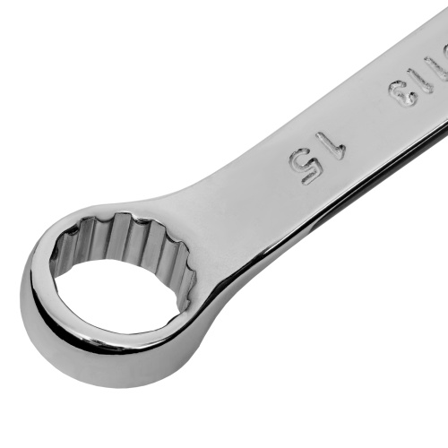 Ключ комбинированный, 15 мм, CrV, полированный хром Matrix фото 4