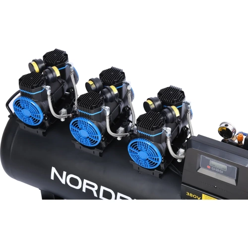 Компрессор безмасляный NORDBERG 380В, ресивер 160л, 750л/мин NCEO160/750 фото 6