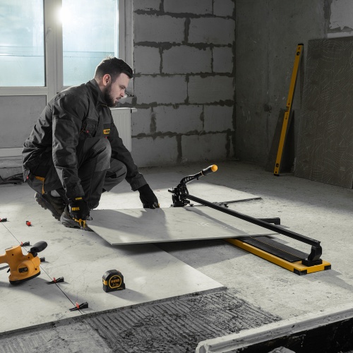 Плиткорез рельсовый 1000х16мм, каретка на подш., стальная станина, усил. рукоятка-пенал Denzel фото 11