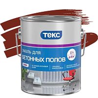 Эмаль для бетонных полов Текс Профи красно-коричневая 2,7 л