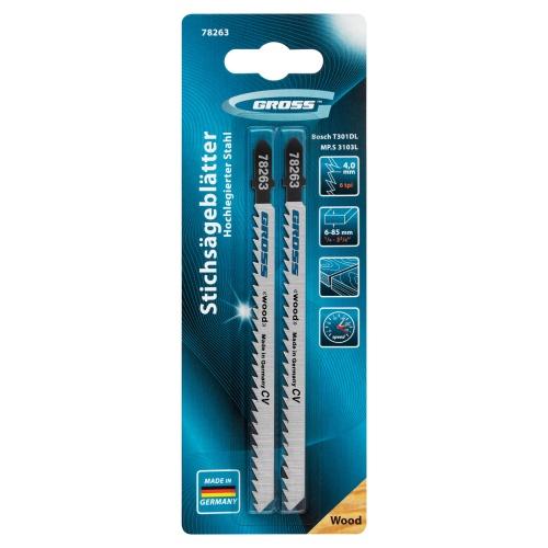 Полотна для электролобзика  по дереву, 2 шт, ( 3103L-T301DL ) Gross фото 4