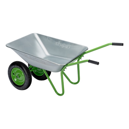 Тачка садовая, 2-х колесная, грузоподъемность 120 кг, объем 65 л Сибртех фото 3