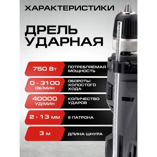 Дрель ударная Ставр 750 Вт, 13мм, Stavr SID 750-13Q 9030100456 фото 9 Дрель ударная Ставр 750 Вт, 13мм, Stavr SID 750-13Q 9030100456 фото 9