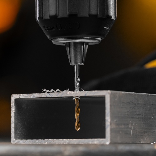 Сверло спиральное по металлу 2,5 x 57 мм, Р6М5, Golden Tip , 2шт. Denzel фото 10