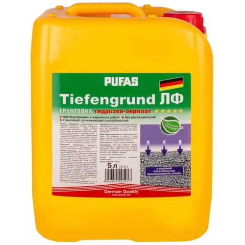 Грунтовка глубокого проникновения Pufas Tiefgrund ЛФ морозостойкая 5 л