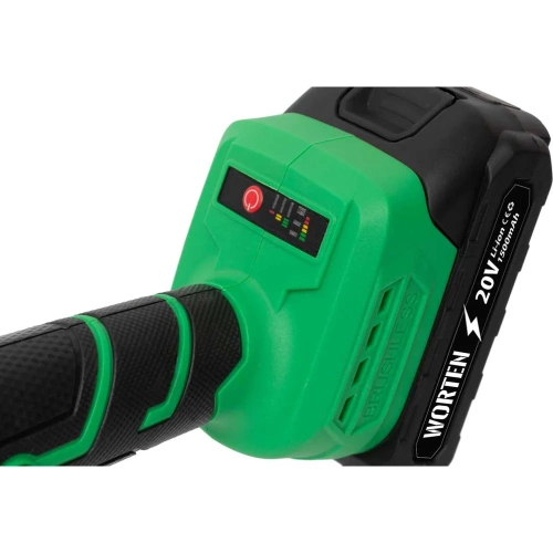 Угловая шлифмашина аккумуляторная WORTEN D125, 20В, 2х1.5 Ач, М14 КА-90000329 фото 4