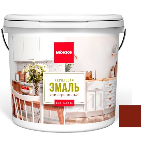 Эмаль акриловая Mokke 12833 Маки Калмыкии полуглянцевая 2 кг