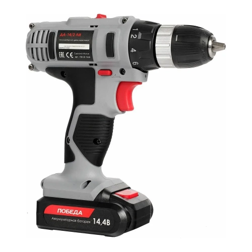 Аккумуляторная дрель-шуруповерт ПОБЕДА ДА-14/2 Ли 180201635 фото 11