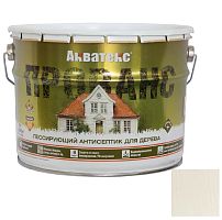 Антисептик для древесины Акватекс Прованс лессирующий полуматовый белый 9 л